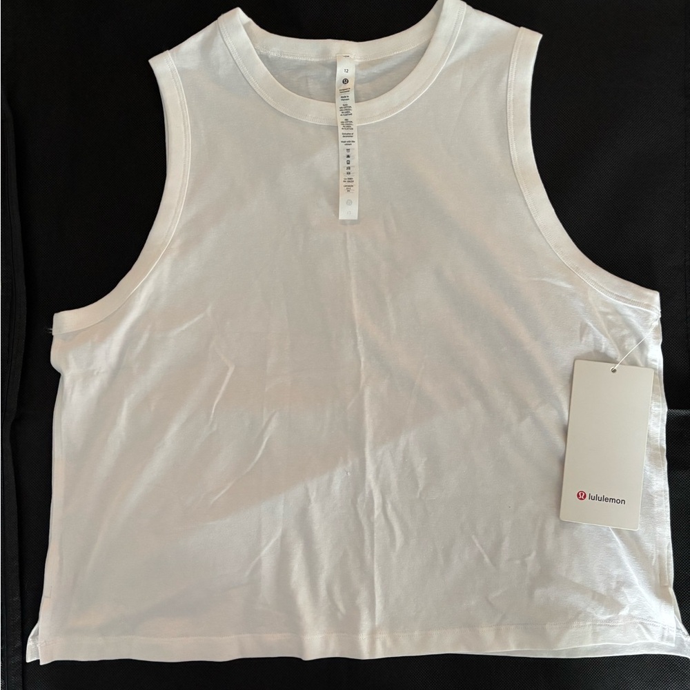 Lululemon Classic Fit Cotton Blend Tank, size 12